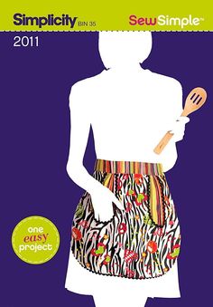 the silhouette of a woman in a skirt holding a spatula and a wooden spoon