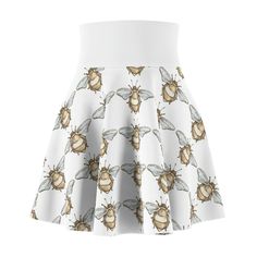 Super cute and uniqe Queen Bee Skirt One of a kind bold fashion statement Vintage look A versatile fit AOP skater skirt with a cozy, soft touch and a casual look. Inspired by the freedom of creativity, it will instantly become your everyday favorite. .: 95% Polyester 5% Spandex .: Versatile fit .: Printed on care label in black color .: White thread color .: Assembled in the USA from globally sourced parts Bumble Bee Tulle Skirt, Girls Skirts, Queen Bee, Queen Bees, Bumble Bee, Vintage Looks, Skater Skirt