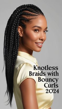 Vibrant Knotless Braids with Spiral Curls for Bold Looks 🔄 Latest Knotless Braids Hairstyles 2024, Quick Knotless Braids, Hair Braid Patterns, Braided Hairdo, Braided Ponytail Hairstyles, Box Braids Hairstyles For Black Women, Braided Hairstyles Updo, Braids With Curls, Festival Hair