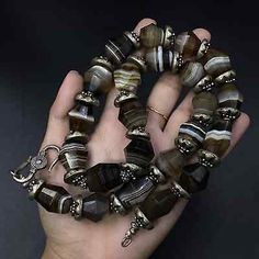 ad eBay - Ancient Himalayan Old Agate Necklace Tibetan South Asian Sulaimani Agate Banded - Buy Now, click the link (eBay) Agate Necklace, South Asian, Himalayan, Click The Link, Buy Now, Agate, Necklaces, Collectibles, Things To Sell