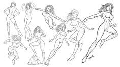 a line drawing of women in various poses and body shapes, all with their hands on their hipss