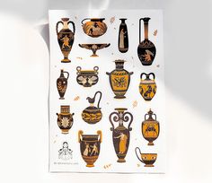 an image of various vases on a piece of paper