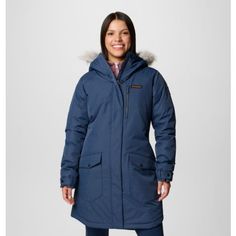 Winter just got better. This long jacket blocks out light snow and keeps you warm with tough water-resistant fabric, thermal-reflective lining, and synthetic down insulation. Columbia Coats, Parka Jacket Women, Long Down Jacket, Hiking Jacket, Suit Shoes, Womens Parka, Vest Shirt, Columbia Jacket, Down Parka