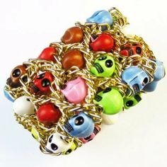 A Fun And Vibrant Rainbow Colored Carved Skull Pendant Beaded Stretch Bracelet. Goth Hot Topic Blackstar Killstar Punk Sourpuss Halloween Gold Knot Bracelet, Large Cuff Bracelet, Charm Bracelet Watch, Rose Gold Cuff Bracelet, 18k Gold Bangle, Carved Skull, Minnie Mouse Halloween, Green Beaded Bracelets, Purple Bracelet