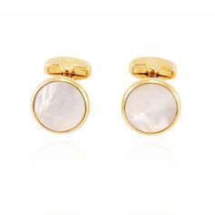 Elegant Mother of Pearl Gold Cufflinks: Cufflinks Depot Luxury Mother Of Pearl Formal Jewelry, Luxury Formal Mother Of Pearl Jewelry, Elegant Polished Finish Cufflinks For Anniversary, Elegant Polished Cufflinks For Anniversary, Luxury Rose Gold Cufflinks For Gift, Polished Mother Of Pearl Jewelry For Formal Occasions, Elegant White Cufflinks With Polished Finish, Elegant Gold Cufflinks, Elegant Rose Gold Cufflinks For Business