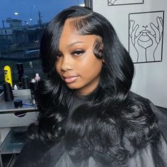 Sew In Weave With Closure Side Part, Hairstyles Quick Weave, Hairstyles Baddie, Hairstyles Quick, Frontal Wig Hairstyles, Sew In Hairstyles, Goddess Braids Hairstyles, Loose Waves Hair, Hoco Hairstyles