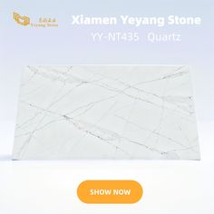 a white marble counter top with the words yimen yeang stone yy - n13