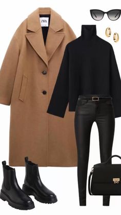 Vinter Mode Outfits, Chique Outfit, Classic Style Outfits, Rock Punk, Stylish Work Outfits, Coat Outfits, 가을 패션, Autumn Outfit