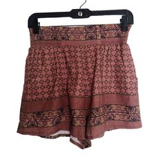 Olivaceous Burgundy Boho High Rise Shorts Women’s Size Small New With Tags Sample Piece From Olivaceous Collection Small White Factory Fade Mark Adds To The Rustic Boho Look These Olivaceous Shorts Features A Burgundy Boho Print, A High Rise, Relax Fit And A Short Inseam. Boho, Festival, Chic, Summer, Party, Casual Athleisure Shorts, Festival Chic, White Skort, Gingham Linen, Black High Waisted Shorts, Draped Midi Dresses, Satin Shorts, Crochet Shorts, Rustic Boho