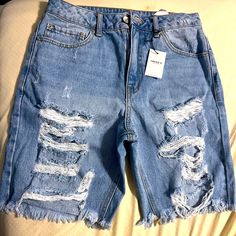 Forever21 Blue Ripped Jean Shorts Size: 26 Forever 21 Blue Cutoff Shorts, Forever 21 Blue High-waisted Shorts, Forever 21 High-waisted Blue Jean Shorts, Forever 21 Light Wash Short Bottoms, Forever 21 Light Wash Shorts, Trendy Blue Bottoms Forever 21, Trendy Blue Bottoms From Forever 21, Trendy Blue Bottoms By Forever 21, Forever 21 High Waist Ripped Bottoms