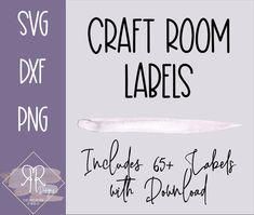 the craft room labels are available for purchase