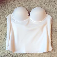 New Without Tags. Purchased For My Wedding But Decided To Have One Built Into The Dress Instead. Closet Clean Out1 Offers Welcome!! White Tops With Sweetheart Neckline For Wedding, Elegant White Tops With Removable Bra Pads, White Bandeau Tube Top For Wedding, White Tube Top For Summer Wedding, White Sleeveless Tube Top For Wedding, Strapless Bodice For Summer Weddings, Strapless Wedding Bodice For Summer, Party Bra With Removable Pads In White, White Strapless Bra For Summer