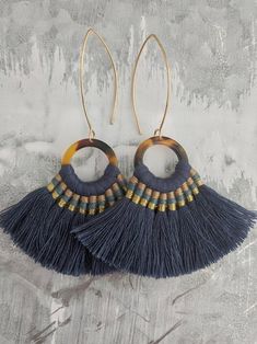 Blue Fringe Dangle Chandelier Earrings, Blue Bohemian Tassel Earrings, Blue Dangle Chandelier Earrings With Latkans, Blue Chandelier Dangle Earrings With Latkans, Blue Latkans Chandelier Dangle Earrings, Bohemian Blue Fringe Tassel Earrings, Bohemian Blue Earrings With Latkans, Blue Bohemian Earrings With Latkans, Blue Dangle Tassel Earrings With Fringe