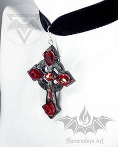 Bloody Vampire Royal Choker Amulet Unisex Pendant With Red - Etsy Bulgaria Red Punk Jewelry For Festival, Red Fantasy Jewelry For Halloween, Fantasy Red Jewelry For Party, Red Fantasy Jewelry For Cosplay, Blood Viles Necklace, Blood Jewel Necklace, Vampire Jewelry Necklaces, Gothic Red Necklace For Cosplay, Red Vampire Necklace