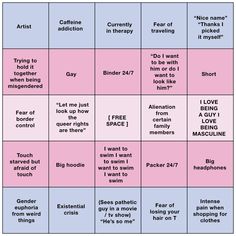 a table with different types of words and phrases on it, including the names for each word