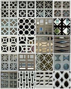 several different types of decorative metal screens and doors, all in various shapes and sizes