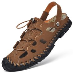 Color: Black,Brown Closure Type: Slip-On Feature: Soft,Slip Resistant,Two-ways Size: US 8,US 9,US 10,US 7.5,US 8.5,US 6.5 Shoes Type: Hand Made Sandals,Beach Sandals Toe Type: Closed Toe Upper Material: Microfiber Outsole Material: Rubber