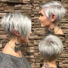 Kort Bob, Pixie Bob Haircut, Latest Short Hairstyles, Short Bob Haircuts, Platinum Blonde Hair, Cute Hairstyles For Short Hair, Short Hairstyle