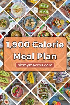 a collage of photos with the words,'100 calorie meal plan '