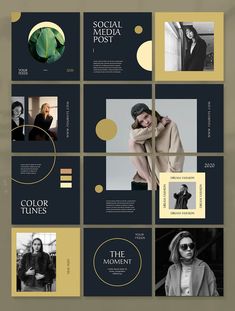 Fashion Instagram Puzzle Template PSD Post Layout Design Instagram, 9 Post Instagram Design, Puzzle Grid Instagram, Instagram Tiles Layout, Instagram 9 Grid Design, 9 Grid Instagram Layout, Grid Instagram Post, Instagram Template Ideas, Instagram Layout Aesthetic