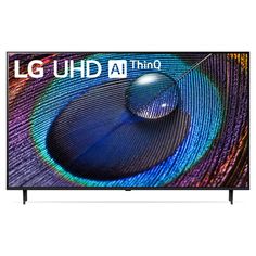 the lg uhd 4k tv with an image of a peacock on it