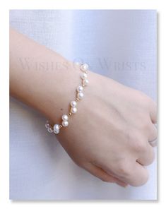 Natural Freshwater Pearl Bracelet Adjustable Dainty Wedding - Etsy Bracelet Ideas Elegant, Wedding Jewelry Ideas For Bride Bracelet, Luxury Pearl Chain Beaded Bracelets For Wedding, Cheap Pearl Bracelet Gift, Pearl And Seed Bead Bracelet, Handmade Pearl Bracelets, Delicate White Bracelet For Bridesmaid, Delicate White Bracelets For Bridesmaids, Elegant Bracelet Jewelry For Bridesmaid Gift