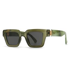 45457242390783 Modern Green Sunglasses For Summer, Modern Green Summer Sunglasses, Casual Green Rectangular Sunglasses, Green Rectangular Sunglasses With Mirrored Lenses, Green Rectangular Sunglasses With Tinted Lenses, Green Square Frame Sunglasses With Uva Protection, Green Wayfarer Sunglasses For Summer, Trendy Green Sunglasses With Tinted Lenses, Trendy Green Sunglasses With Uva Protection