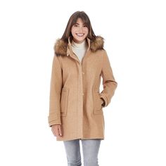 This casual yet classic women's Duffle style coat from Nine West has a removeable hood and flattering shape for extra comfort and warmth.Click on this WOMEN'S GUIDE to find the perfect fit and more! This casual yet classic women's Duffle style coat from Nine West has a removeable hood and flattering shape for extra comfort and warmth.Click on this WOMEN'S GUIDE to find the perfect fit and more! FEATURES Removable hood with faux-fur trim Long sleeves 2 welt front pockets, 2 patch pockets Fully li Classic Outerwear With Detachable Hood For Cold Weather, Classic Outerwear With Double-lined Hood For Cold Weather, Classic Fall Parka For Cold Weather, Classic Parka For Cold Weather In Fall, Classic Hooded Outerwear For Cold Weather, Classic Fall Parka With Detachable Hood, Classic Winter Hooded Jacket With Double-lined Hood, Classic Parka With Detachable Hood For Fall, Petite Size Chart