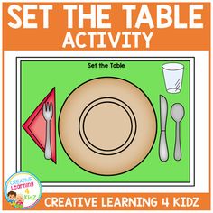 a set the table activity for kids