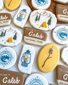 cookies decorated with the national park symbols