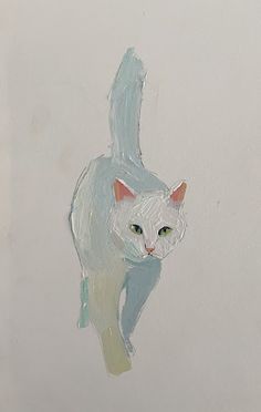 강아지 그림, Oil Pastel Art, Grumpy Cat, Pastel Art, Cat Painting, Cat Illustration, Cat Drawing, White Cat