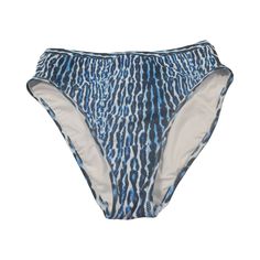 Jessica Simpson Womens High Waist Bikini Bottom Blue High-cut Leg Bottoms For Beachwear, Blue Swimwear With High-cut Leg For Swimming, Blue High-cut Leg Bottoms For Beach, Blue High-cut Leg Swimwear For Summer, Blue High-cut Leg Swimwear For Vacation, Blue High-cut Leg Swimwear For Beach, Casual High-cut Leg Swimwear For Beach, Blue Lined Bottoms For Beach, Blue Stretch Lined Swimwear