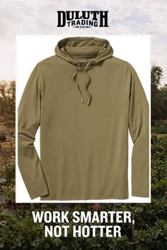 In a sweat-wicking, sun-blocking fabric that’s far more functional than cotton but maintains supreme softness. Solid Color Relaxed Fit Sweatshirt For Outdoor, Cotton Hoodie For Outdoor, Cotton Long Sleeve Hoodie For Outdoor, Outdoor Long Sleeve Cotton Hoodie, Outdoor Hoodie With Drawstring Hood, Cotton Activewear For Outdoor Activities, Functional Cotton Hoodie For Outdoor, Solid Sweatshirt With Adjustable Hood For Outdoor Activities, Solid Sweatshirt With Adjustable Hood For Outdoor