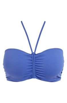 Enjoy poolside confidence in this halter bikini top designed with concealed underwire cups for shaping and support. Back hook-and-eye closure Ties at neck Lined 84% polyamide, 16% elastane Hand wash, line dry Imported Halter Neck Top With Built-in Bra For Pool, Bandeau Swimwear With Padded Cups For Poolside, Bandeau Swimwear With Adjustable Straps For Pool, Bandeau Swimwear With Removable Bra Pads For Poolside, Adjustable Strap Bandeau Swimwear For Pool, Bandeau Swimwear With Built-in Bra For Pool, Padded Tankini For Pool Beachwear, Halter Neck Tankini With Adjustable Straps For Pool, Bra-friendly Bandeau Halter Top For Pool