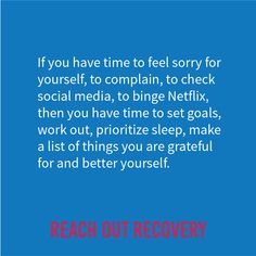 a blue background with the words reach out recovery on it and an image of a red text that reads reach out recovery