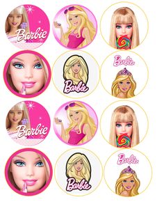 You are buying a set of 12- "barbie" edible toppers, as shown in the photo PLEASE READ THE INFO BELOW BEFORE PURCHASING please see the size comparison chart in photos the 1 inch size is about the size of a nickel, good for cake pops, chocolate strawberries and pretzel rods the 1.5 inch size is about the size of a half dollar coin this size is perfect for chocolate covered strawberries, cake pops, mini cupcakes, drink toppers, champagne toasts the 2 inch size is the exact size of the top of a reg Barbie Cake Topper Printable, Barbie Cupcake Topper, Barbie Cake Topper, Barbie Cupcakes, Princess Cupcake Toppers, Drink Topper, Sugar Sheets, Photo Cake Topper, Cupcake Logo