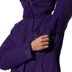 When the wind picks up on the lift, the FireFall/2 Insulated Jacket keeps us cozy and shielded from the elements. On the way down, we unzip the pits and let the fresh air in, while the sealed cuffs and waist keep snow out if we take a spill. Waterproof Outerwear For Ski Season, Waterproof Long Sleeve Outerwear For Ski Season, Purple Outerwear With Fleece Lining For Outdoor Activities, Functional Purple Hooded Outerwear, Insulated Long Sleeve Outerwear For Skiing, Long Sleeve Outerwear For Skiing In Fall, Long Sleeve Outerwear With Detachable Hood For Ski Season, Long Sleeve Skiing Jacket For Fall, Long Sleeve Skiing Outerwear For Fall