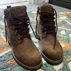 Beautiful Brand New Kodiak Work Boots Composite Toe Water Proof Bought And Then Left The Job I Was At, Never Worn Brown Work Boots, Safety Work, Story Board, Work Boot, Work Wear Women, Waterproof Boots, Water Proof, Life Goals, Work Boots