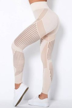 High Stretch Beige Leggings For Workout, Beige Stretch Leggings For Gym, Beige Stretch Leggings For Workout, High Stretch Beige Leggings For Gym, Seamless Fabric Leggings For Running, Sporty Beige Yoga Pants For Gym, High Stretch Beige Yoga Pants For Workout, Beige High Stretch Yoga Pants For Workout, Beige Stretch Yoga Pants For Workout