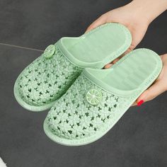 Category: Baotou Age Range: Adult Style: Leisure Fashion Element: Hollow out Upper Material: PVC Sole material: PVC Pattern: Solid Color Lining Material: PVC Occasion: Daily Sole Craft: Injection moulded shoes Features: Breathable, Lightweight Closure Type: Slippers Green Lemon, Pink Lemon, Outdoor Sandals, Home Indoor, Color Lines, Flat Shoes, Shoes Flats, Slippers, Slip On