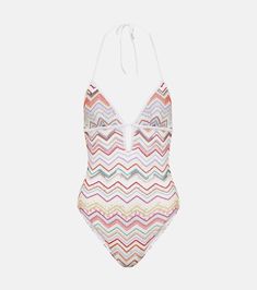 Cutout swimsuit in multicoloured - Missoni Mare | Mytheresa Cutout Swimsuit, Missoni Mare, Medium Cut, Cut Out Swimsuits, Swim Suit, Color Names, Missoni, Designing Women, Color Design