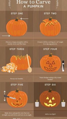 the steps to carving pumpkins for halloween