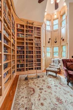 a living room filled with lots of books