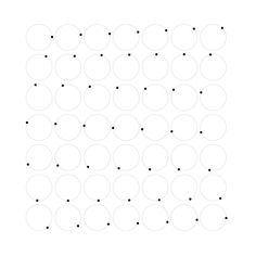 the dotted circle pattern is shown in black and white