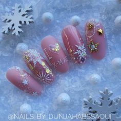 Christmas Pink Nail Designs, Xmas Nail Art, Cute Christmas Nails, Pink Gel, Christmas Gel Nails, Christmas Nails Acrylic, Pink Nail, Christmas Nail Designs