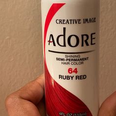 Hair Dye Ruby Red Creative Image Adore In Color Ruby Red 64 4 Oz Adore Crystal Clear Hair Dye, Bleach London I Saw Red, Adore Red Hair Dye, Ruby Red Hair Dye, Ruby Red Hair Color, Bright Red Hair Dye, Ruby Red Hair, Red Hair Dye, Red Dye