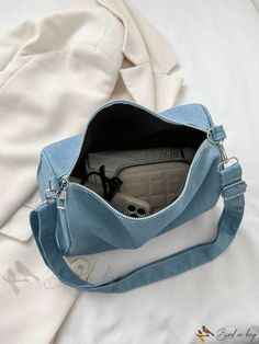 Bird in Bag - Portable Zipper Closure Fashionable Body Bag Ideal for Womens Daily Use Cheap Blue Shoulder Bag With Zipper Closure, Functional Blue Shoulder Bag With Zipper Pouch, Portable Blue Shoulder Bag, Blue Multifunctional Shoulder Bag With Zipper, Blue Crossbody Bag With Zipper Closure, Novelty Bags, Boston Bag, Bag Bag, Bird In Bag