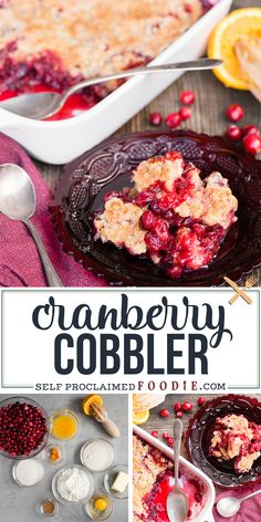 cranberry cobbler recipe with oranges and berries