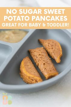 no sugar sweet potato pancakes are great for baby and toddlers to eat on the go