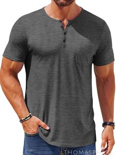 COOFANDY - Short Sleeve Henley Shirts 👕